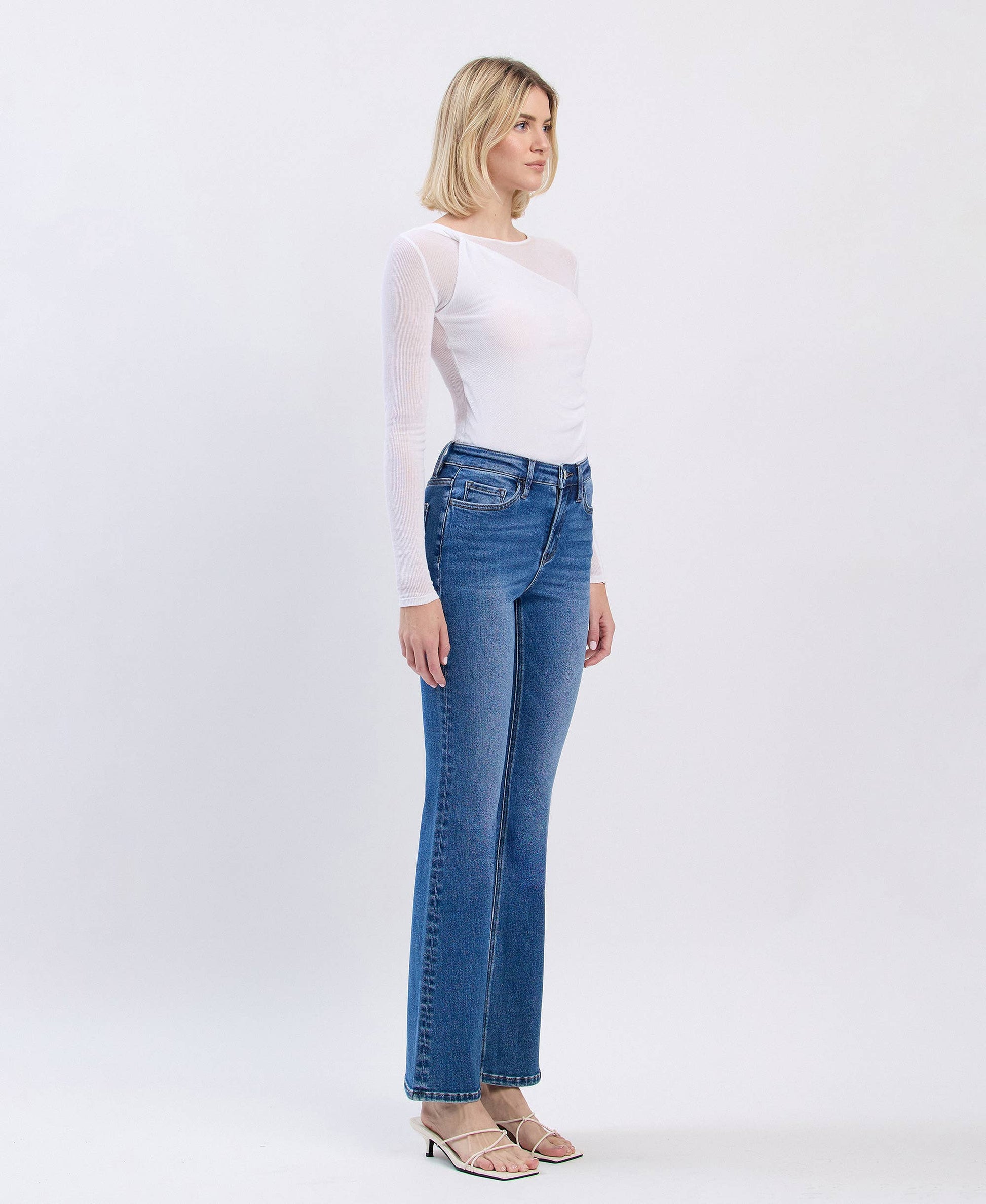 HIGH RISE FULL LENGTH BOOTCUT JEANS - Southern Sassy Boutique