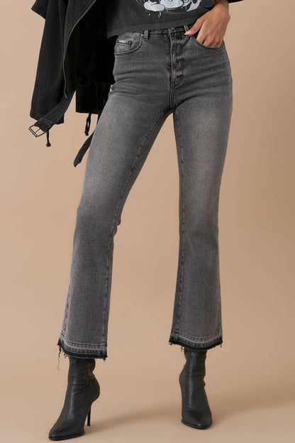 High Rise Crop Boot Denim - Southern Sassy Boutique