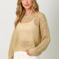 Metallic Net Pullover Sweater