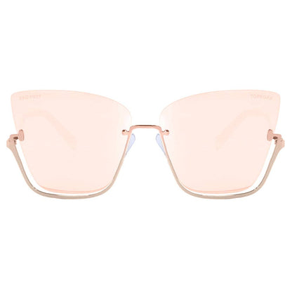 Vixen - Rosegold Frame Rosegold Lens Metal Cateye Sunglasses