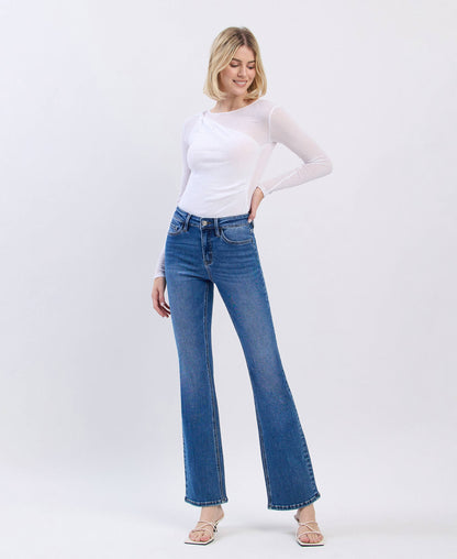HIGH RISE FULL LENGTH BOOTCUT JEANS - Southern Sassy Boutique
