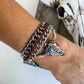 Western Charm Concho Bracelet - Cactus Arrow Conch Steer