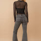 Destressed Bottom Edge w/ Rhinestone Jeans