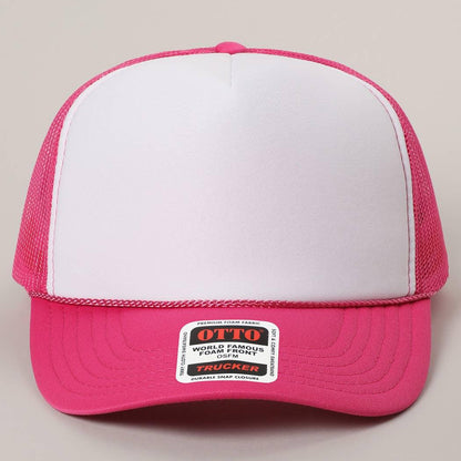 Two-Tone Mesh Back High Crown Foam Trucker Hat - Southern Sassy Boutique