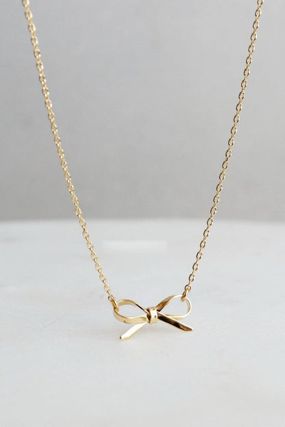Bow Necklace Tarnish Free