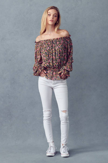 Off-Shoulder Floral Top
