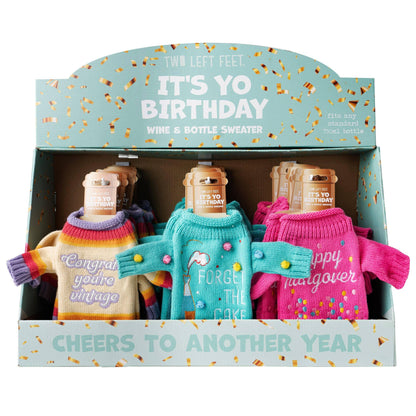 TLF It's Yo Birthday Wine & Bottle Sweater - Southern Sassy Boutique