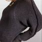 Boat Neck Off Shoulder Cozy Dolman Sleeve Sweater