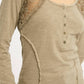 Lace Button Detail Top