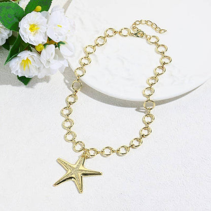 PUFFY STAR CHUNKY CHAIN NECKLACE 40NK9571