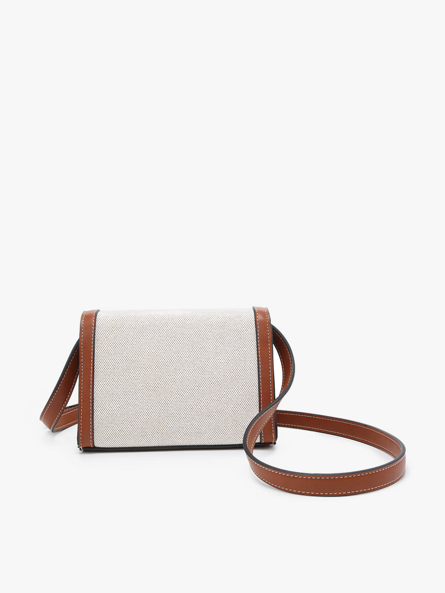 Etta Canvas Crossbody w/ Vegan Leather Accents