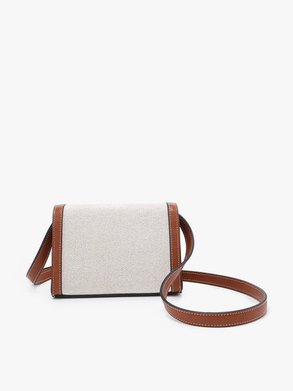 Etta Canvas Crossbody w/ Vegan Leather Accents