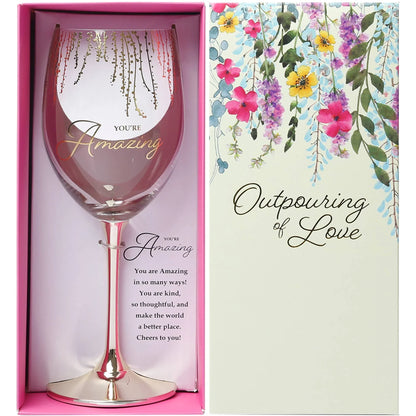 Amazing - Gift Boxed 19 oz Crystal Wine Glass - Southern Sassy Boutique