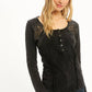 Lace Button Detail Top