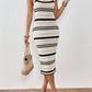 Striped Knit Maxi Dress