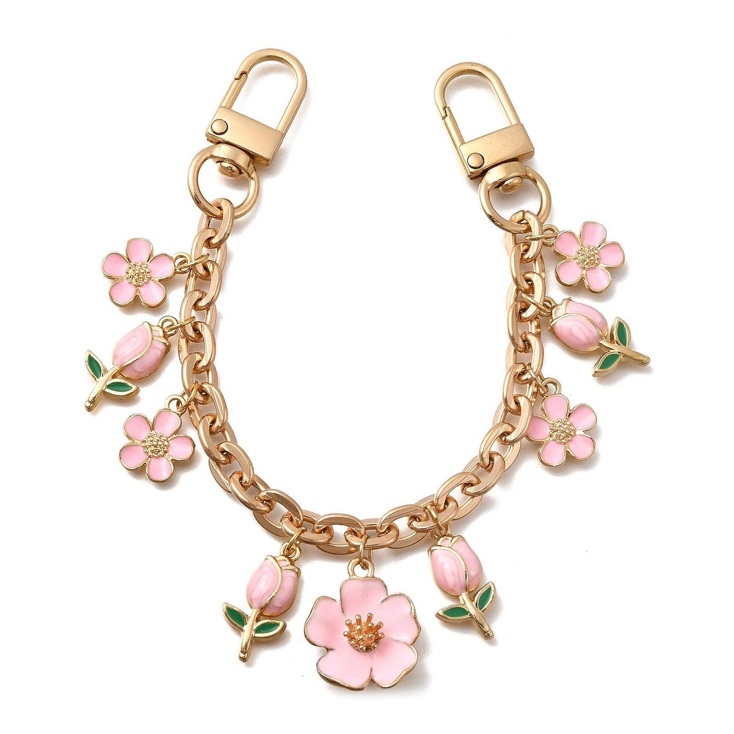 Elegant Pearl Flower Pendant Bag Extender Chain DP25H629