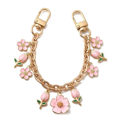 Elegant Pearl Flower Pendant Bag Extender Chain DP25H629
