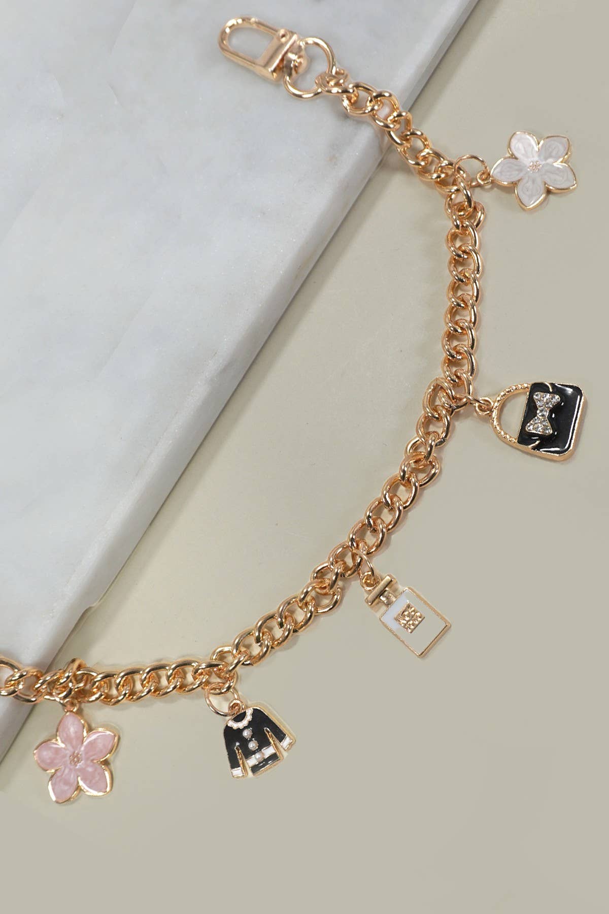 BAG CHARM-CHAIN TOP BAG FLOWER PERFUME