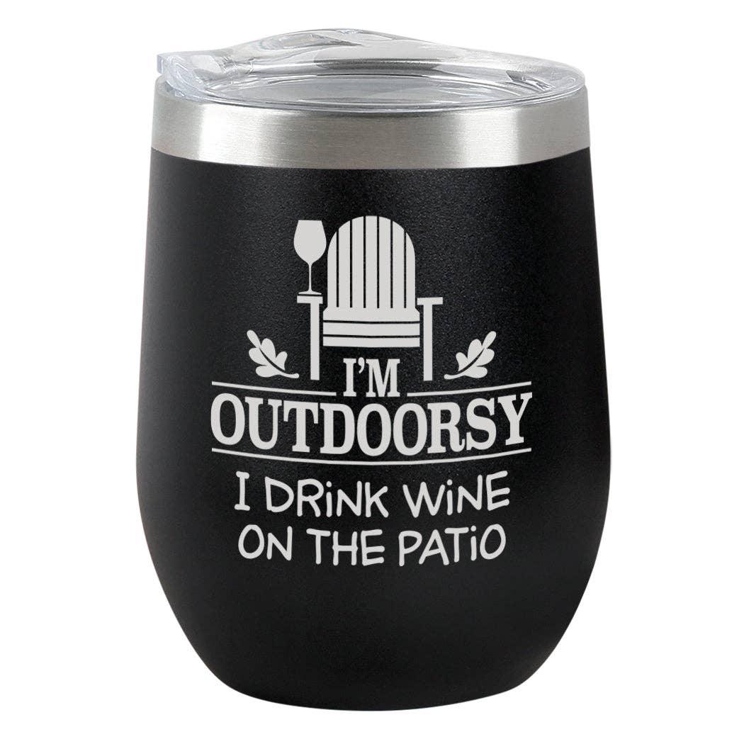 Outdoorsy - Insulated Tumbler- Black - Southern Sassy Boutique