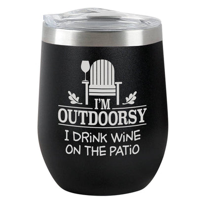 Outdoorsy - Insulated Tumbler- Black - Southern Sassy Boutique