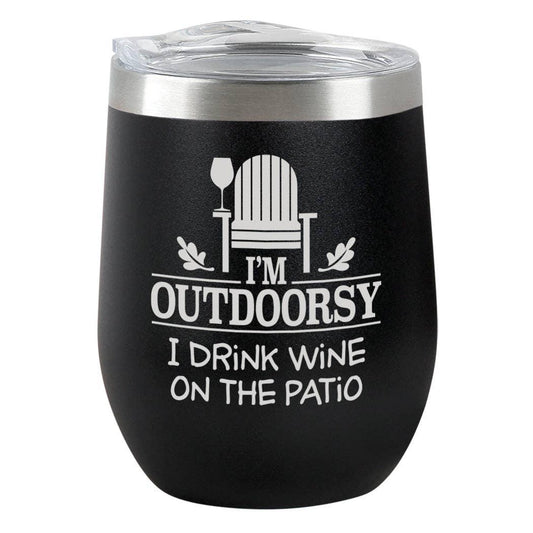 Outdoorsy - Insulated Tumbler- Black - Southern Sassy Boutique
