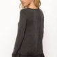 Ruffle Hem Long Sleeve Top