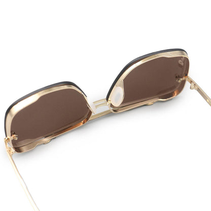 Bella Mirrored Bronze - Tangle Free Aviator Sunglasses