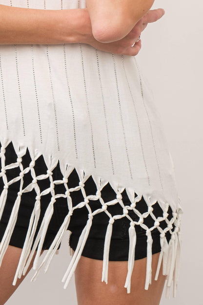 Rhinestone Hotfix Studded Stripe Jersey Tank - Southern Sassy Boutique