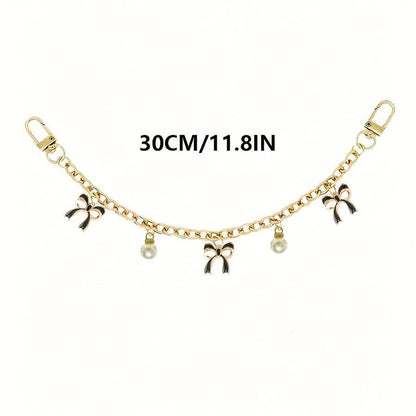 Elegant Bow Knot Pearl Chain Bag Charm DP25H622