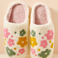 Flower Fuzzy Fleece Soft Slipper