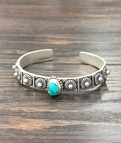 710923, Turquoise Cuff Bracelet - Southern Sassy Boutique