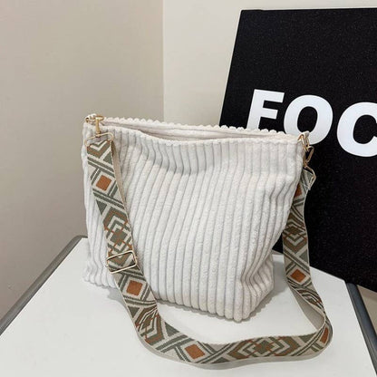 Corduroy AZTEC Guitar Shoulder Strap Tote Bag