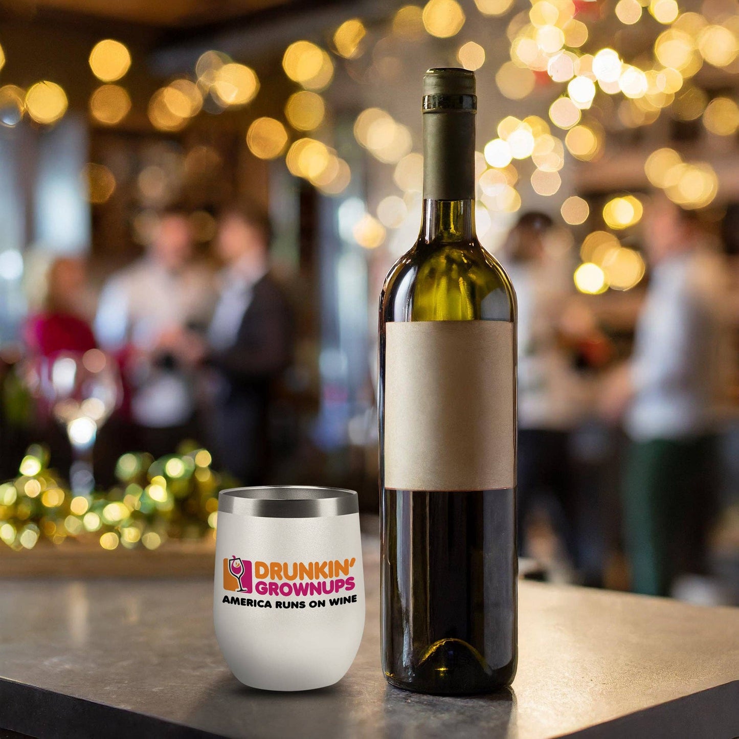 NEW Drunkin' Grownups Insulated Tumbler - White