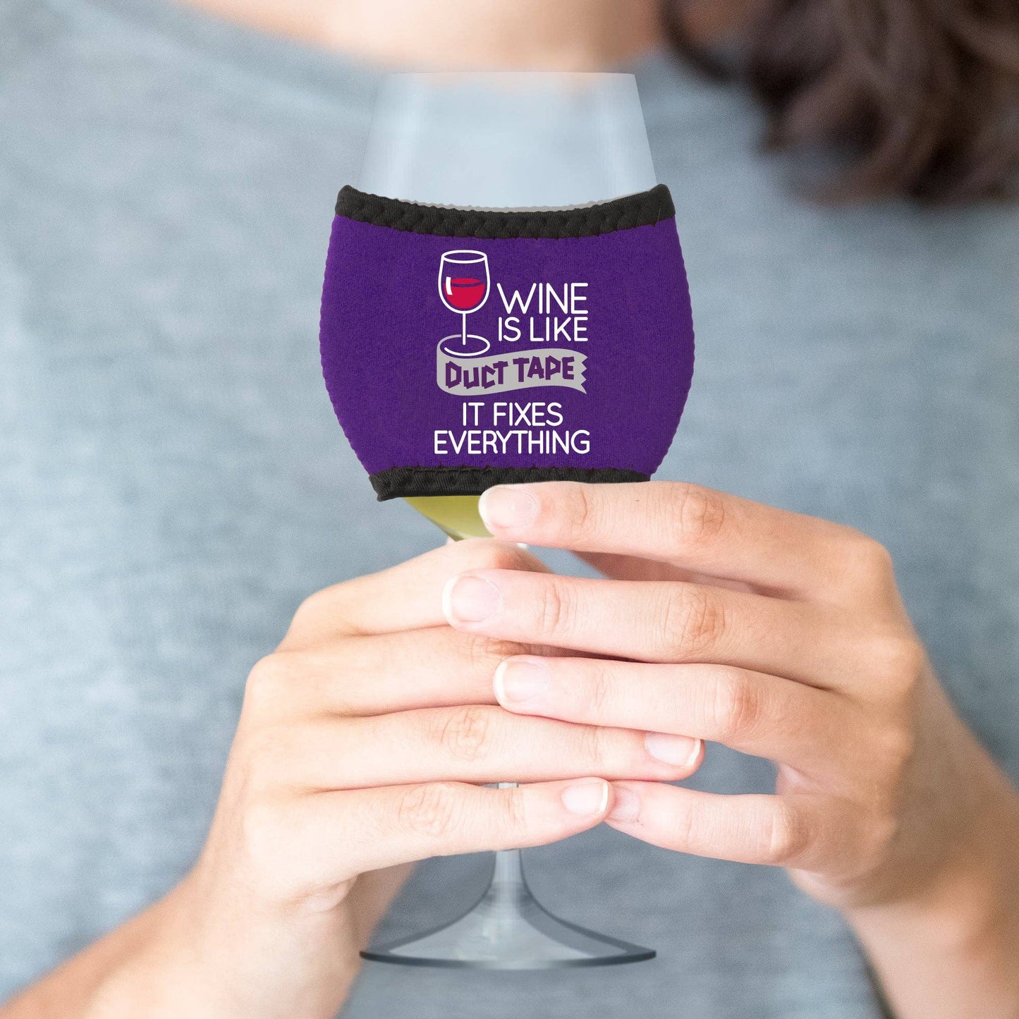 Duct Tape Wine Glass Sleeve