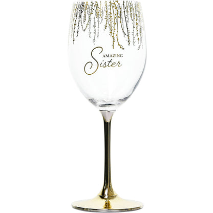 Sister - Gift Boxed 19 oz Crystal Wine Glass