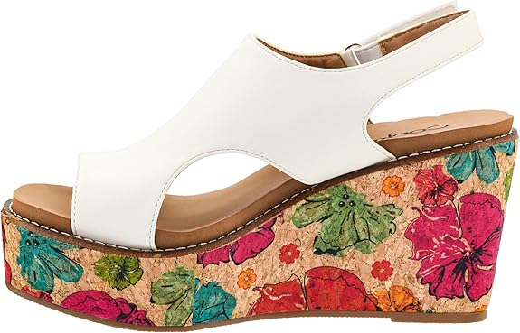 Corkys- Freddie Floral Wedge Sandals