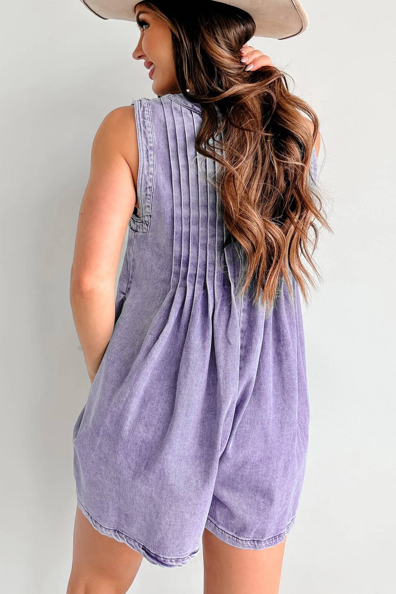 Sleeveless Top & Shorts Denim Jumpsuit
