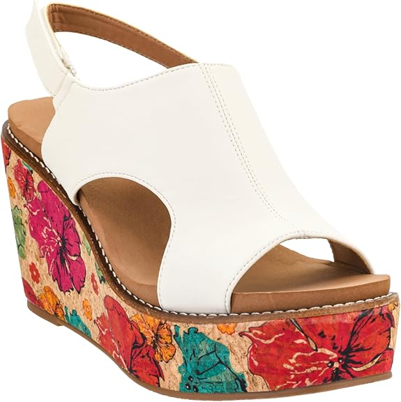 Corkys- Freddie Floral Wedge Sandals