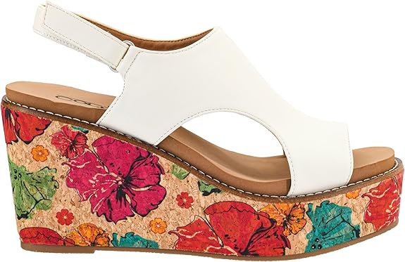Corkys- Freddie Floral Wedge Sandals