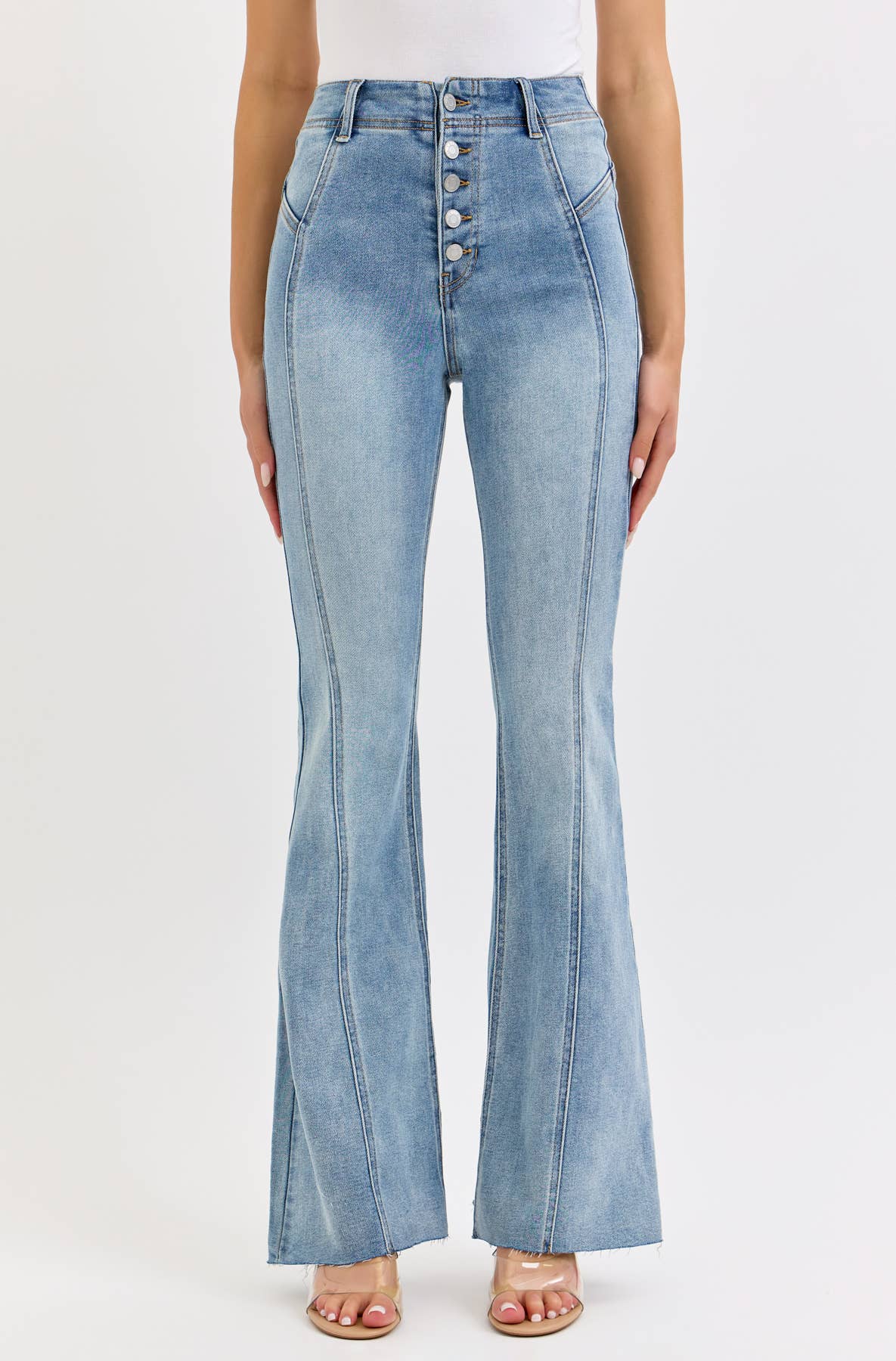 High Rise Seam Details Flare