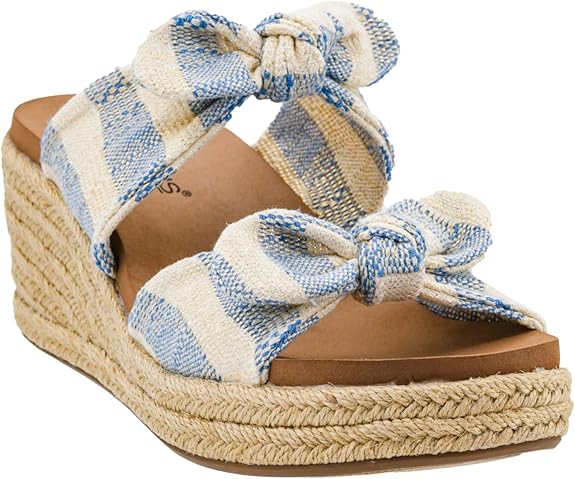 Corkys-Tie the Knot Wedge Natural Stripe