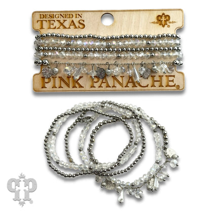 Heart and variety bead charm bracelet - Southern Sassy Boutique