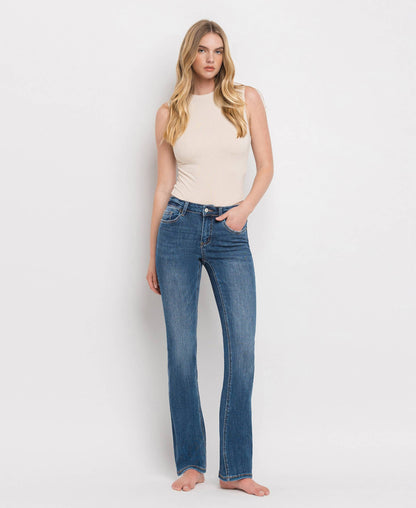 MID RISE BOOTCUT JEANS LV1064 - Southern Sassy Boutique