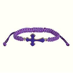 Enamel Cross/Braid Cord Bracelets