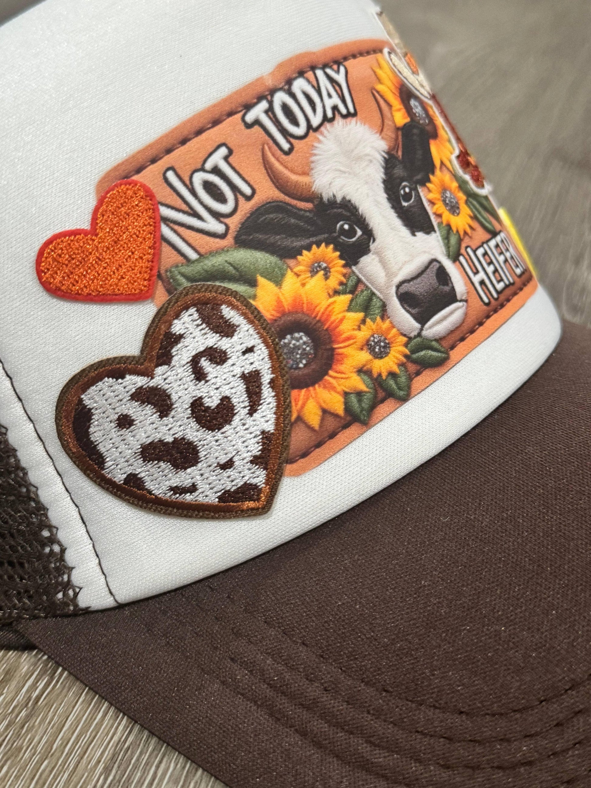 Not Today Heifer Cow Trucker Hat - Southern Sassy Boutique