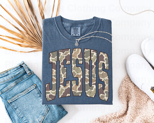Camo Jesus Graphic Tee