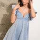 Ruffle Embellished Denim Dress