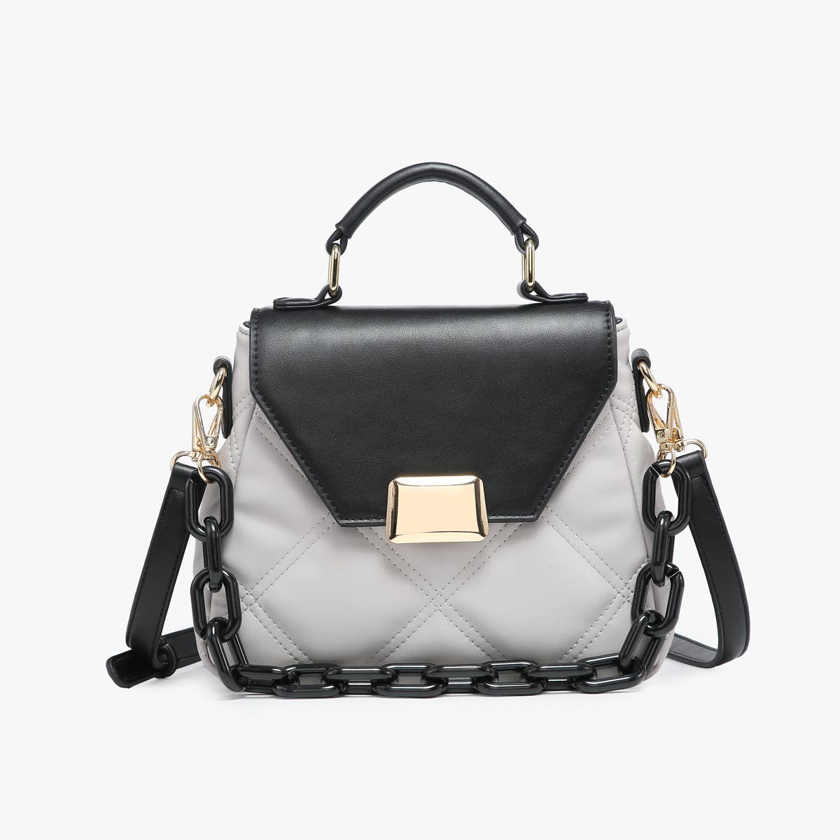 Ollie Quilted Crossbody w/ Chain Strap