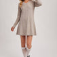 CABEL KNIT V-NECK SWEATER MINI DRESS