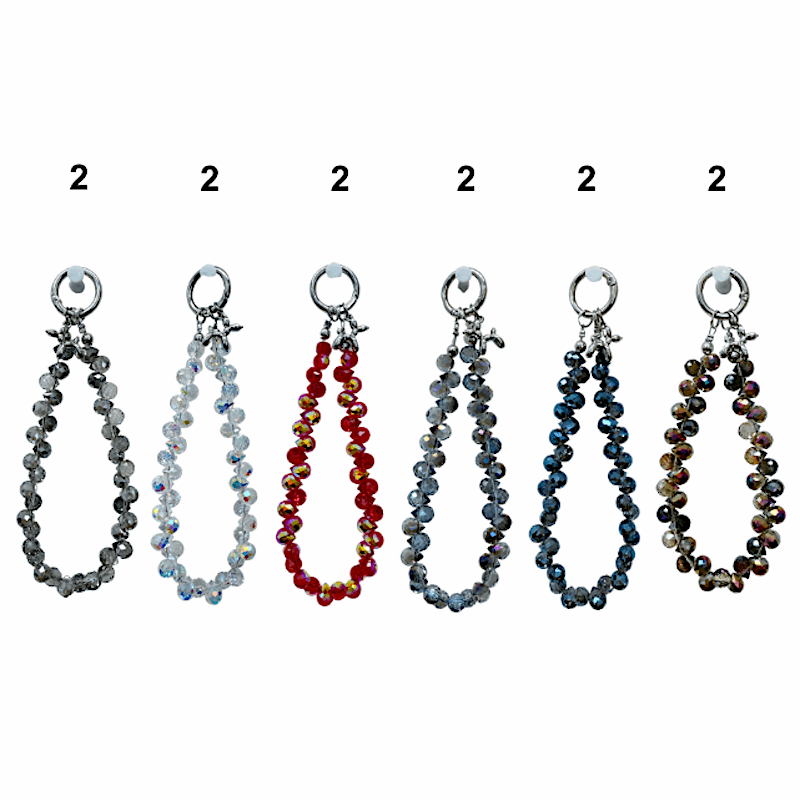 Crystal Phone Charm Strap Keychain